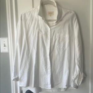 Sezane White Button-Up Shirt